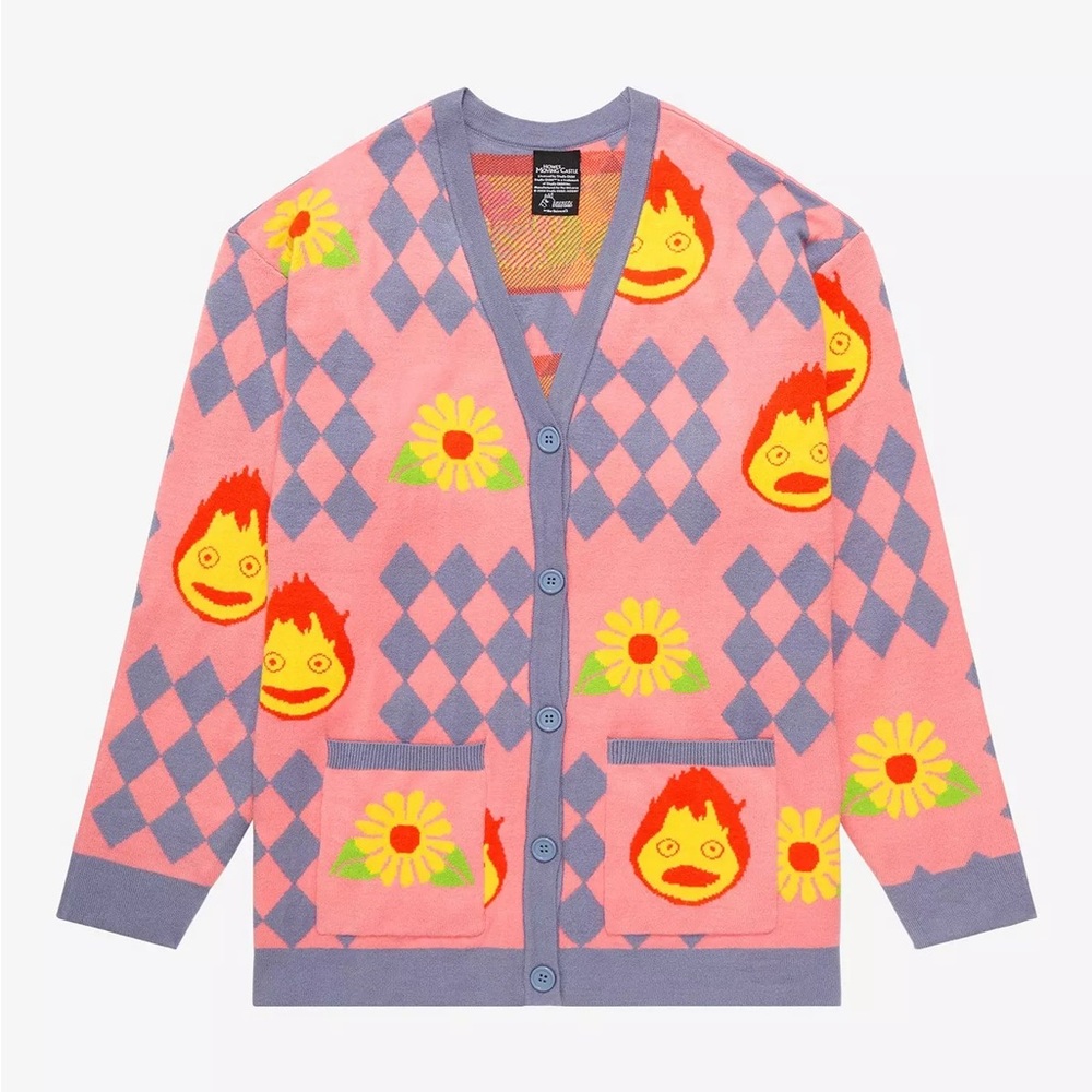 Studio Ghibli Howl's Moving Castle Howl's Diamonds & Calcifer Cardigan BoxLunch
